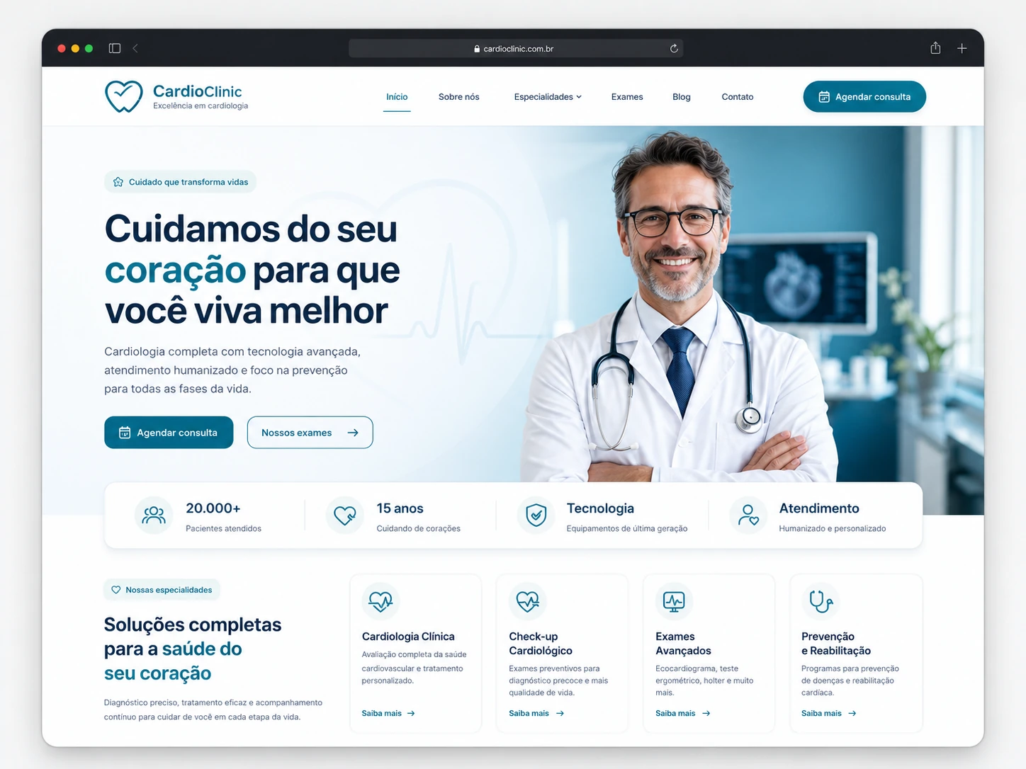 Projeto demonstrativo CardioClinic
