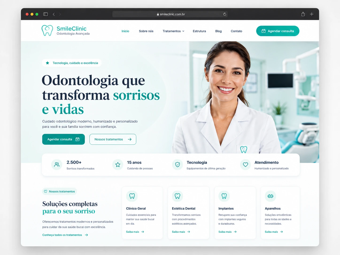 Projeto demonstrativo SmileClinic